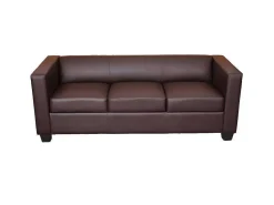 3-Zitsbank Lille, Kunstleder, Koffie-Vente-unique New