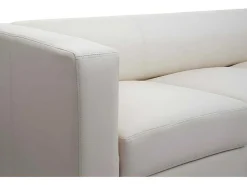 3-Zitsbank Lille, Kunstleer, Creme-Vente-unique Hot