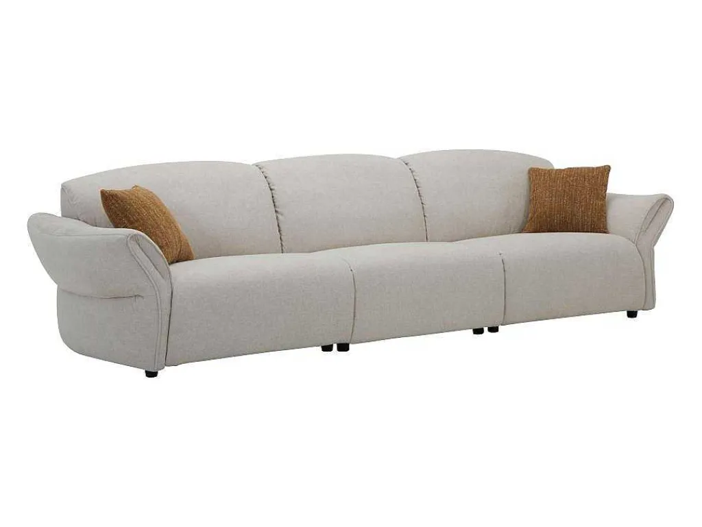 4-Zitsbank Van Beige Stof Bodura-Vente-unique Online
