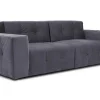 3-Zitsbank Van Grijs Fluweel Inirida-Vente-unique Outlet