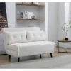2-Zits-Slaapbank Van Ivoorwitte Bouclestof Uribia-Vente-unique Sale