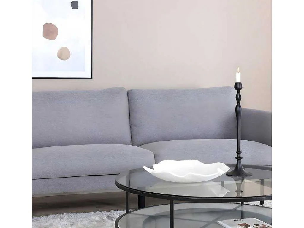 Zoom Bank 2 Persoons Grijs.-Vente-unique Outlet