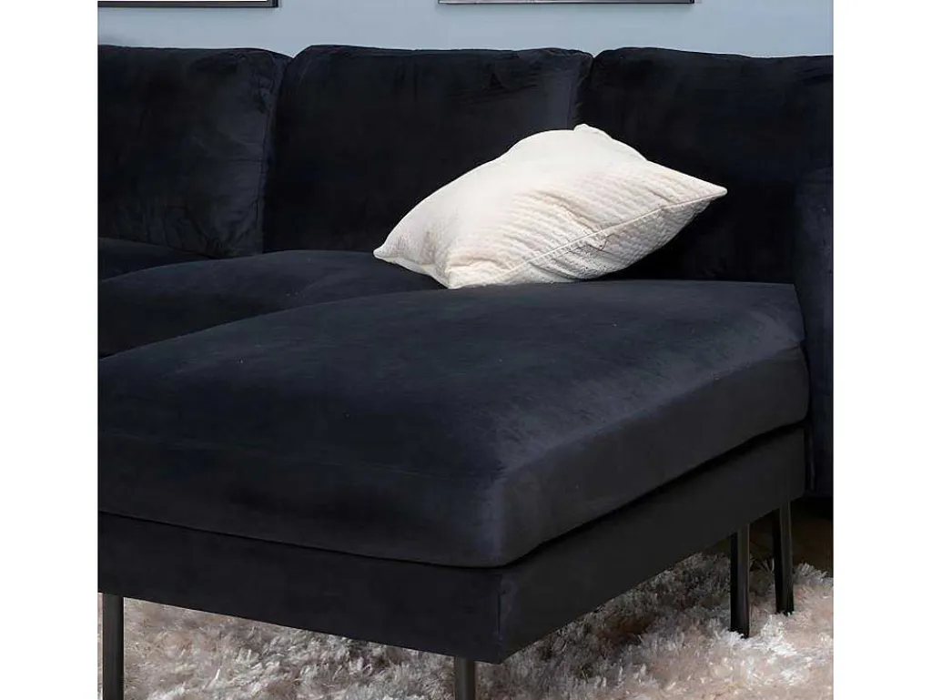 Zoom Bank Ubank Velours Zwart.-Vente-unique New
