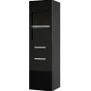 Zwarte Badkamerkolom Met Leds - L30 X B30 X H109 Cm - Laurine-Vente-unique Clearance