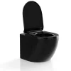 Zwarte Glanzende Hang-Wc Van Keramiek Zonder Rand - Javoine-Vente-unique Discount