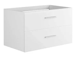 Zwevend Badkamermeubel Met Enkele Wastafel - Wit - 80 Cm - Kayla-Vente-unique