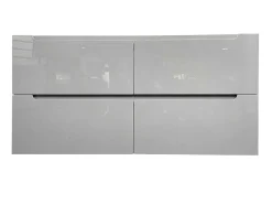 Zwevend Wastafelmeubel Met Dubbel Inbouwbekken - Grijs - 120 Cm - Selita-Vente-unique Outlet